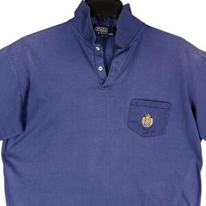 Polo Ralph Lauren Vintage 90s Pocket Polo Shirt Men L Made USA Crest Classic Fit